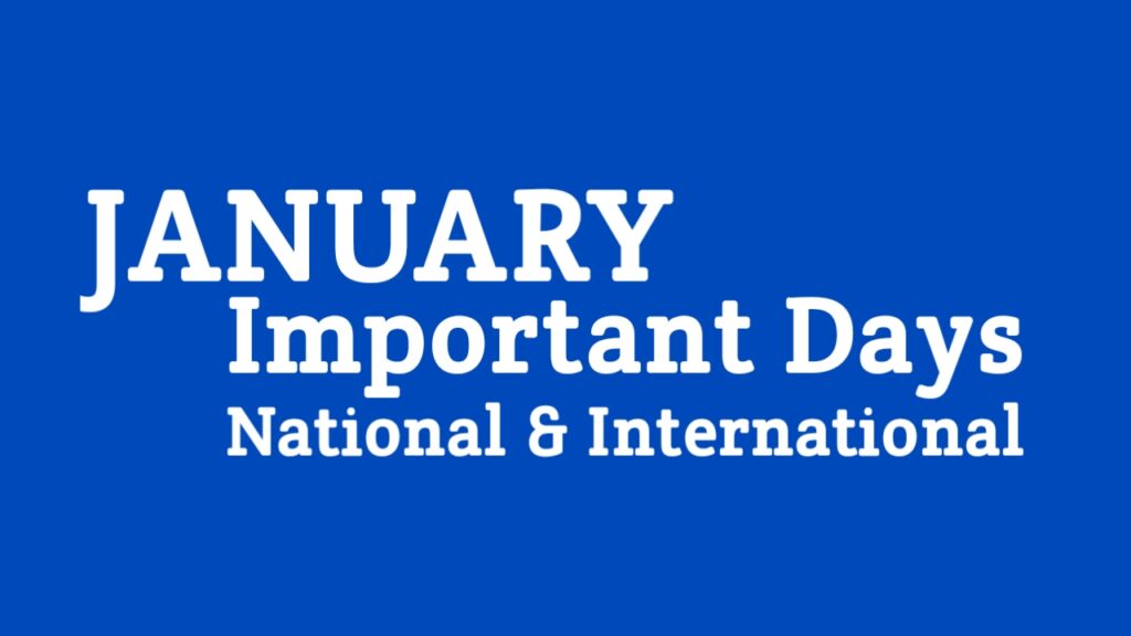 Important Days in January